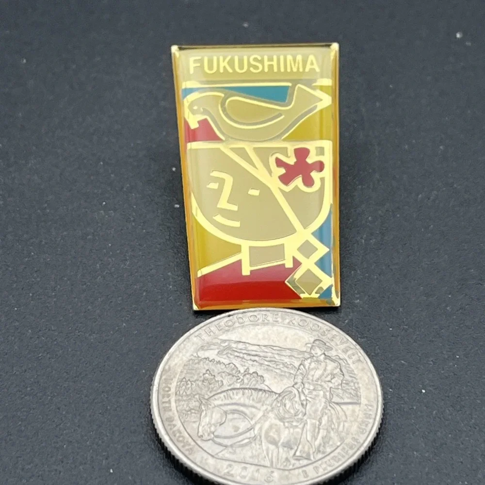 I Love Fukushima Japan Charity Lapel‎ Hat Pin